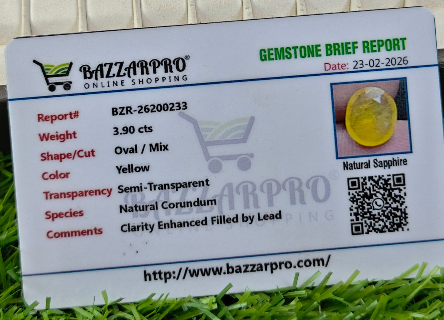 Premium Quality Pukhraj With Lab Certifice