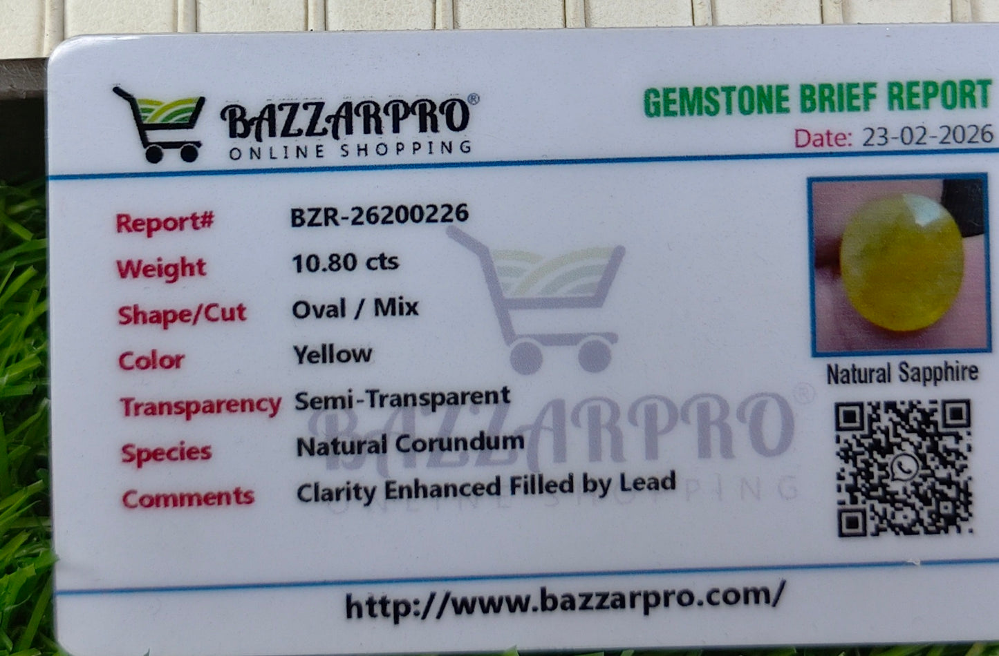 Premium Quality Pukhraj With Lab Certifice