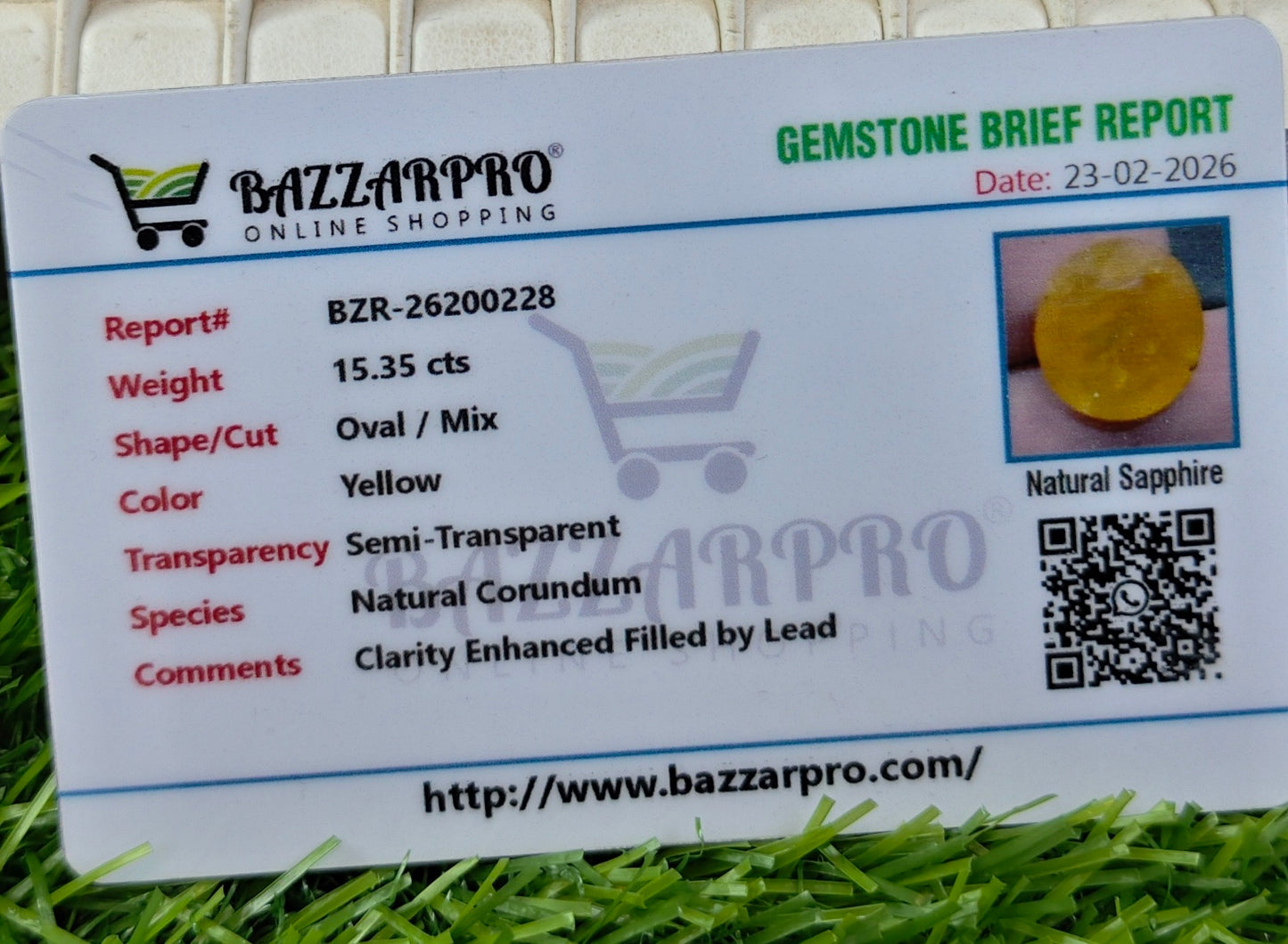 Premium Quality Pukhraj With Lab Certifice