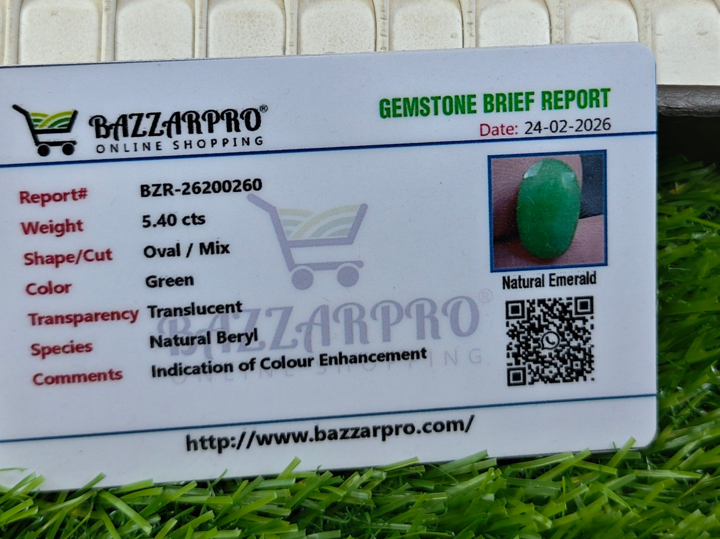 Premium Quality Zambian Zamurd With Lab Certifice