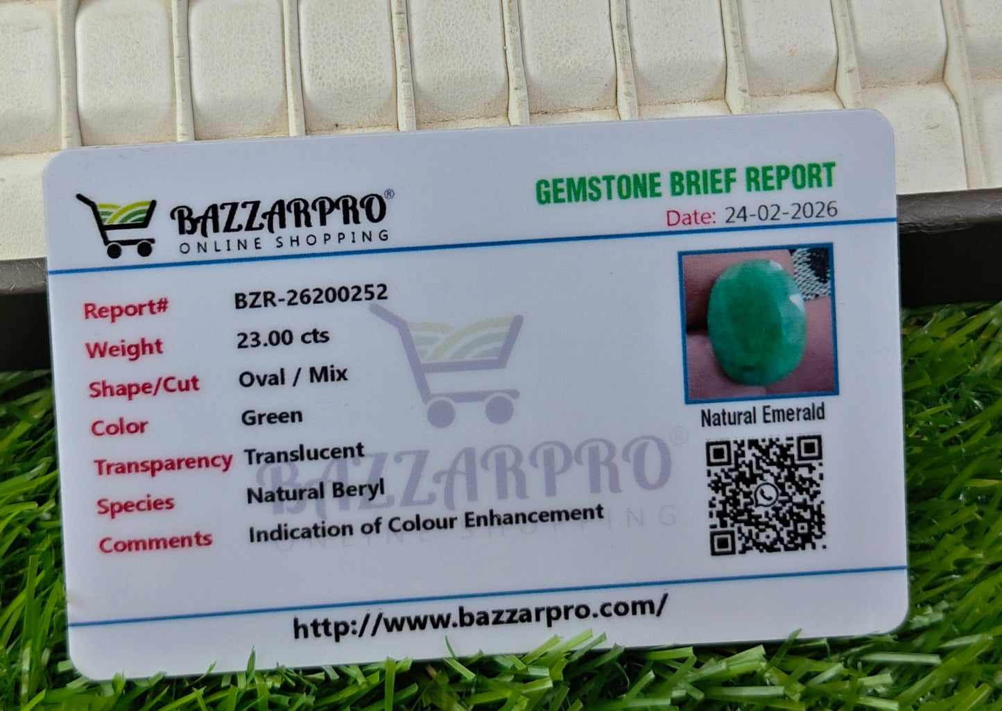 Premium Quality Zambian Zamurd With Lab Certifice