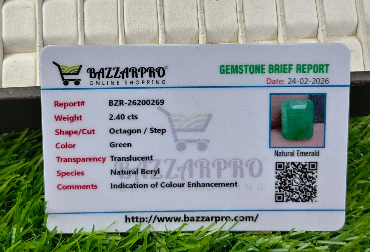 Premium Quality Zambian Zamurd With Lab Certifice