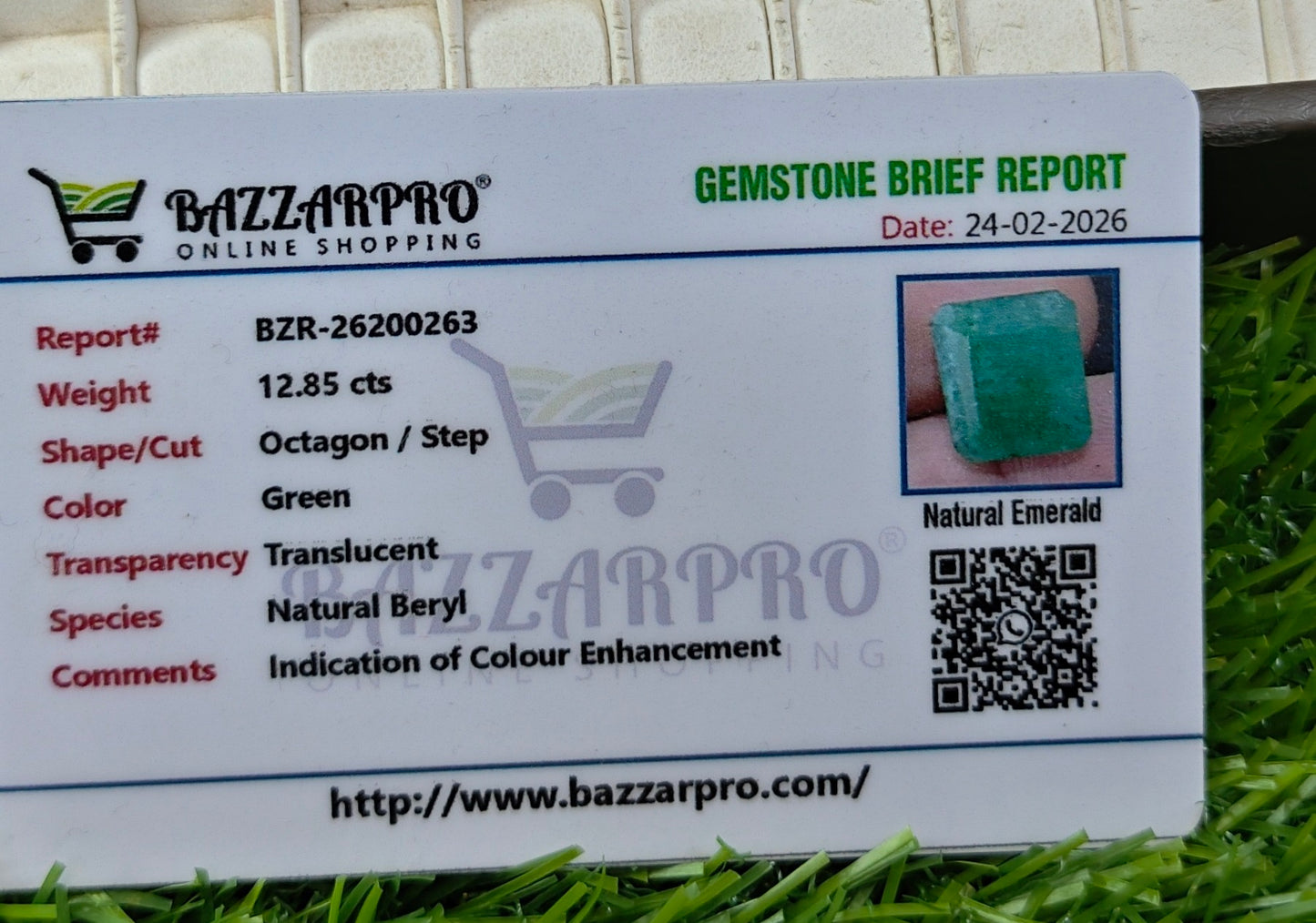 Premium Quality Zambian Zamurd With Lab Certifice