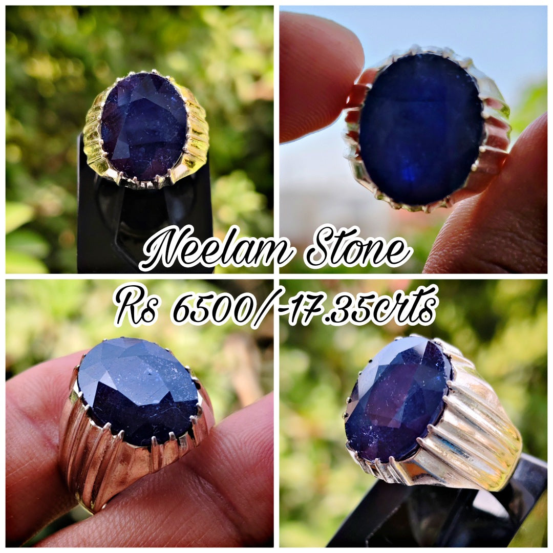 Premium Quality Neelam Stone Ring