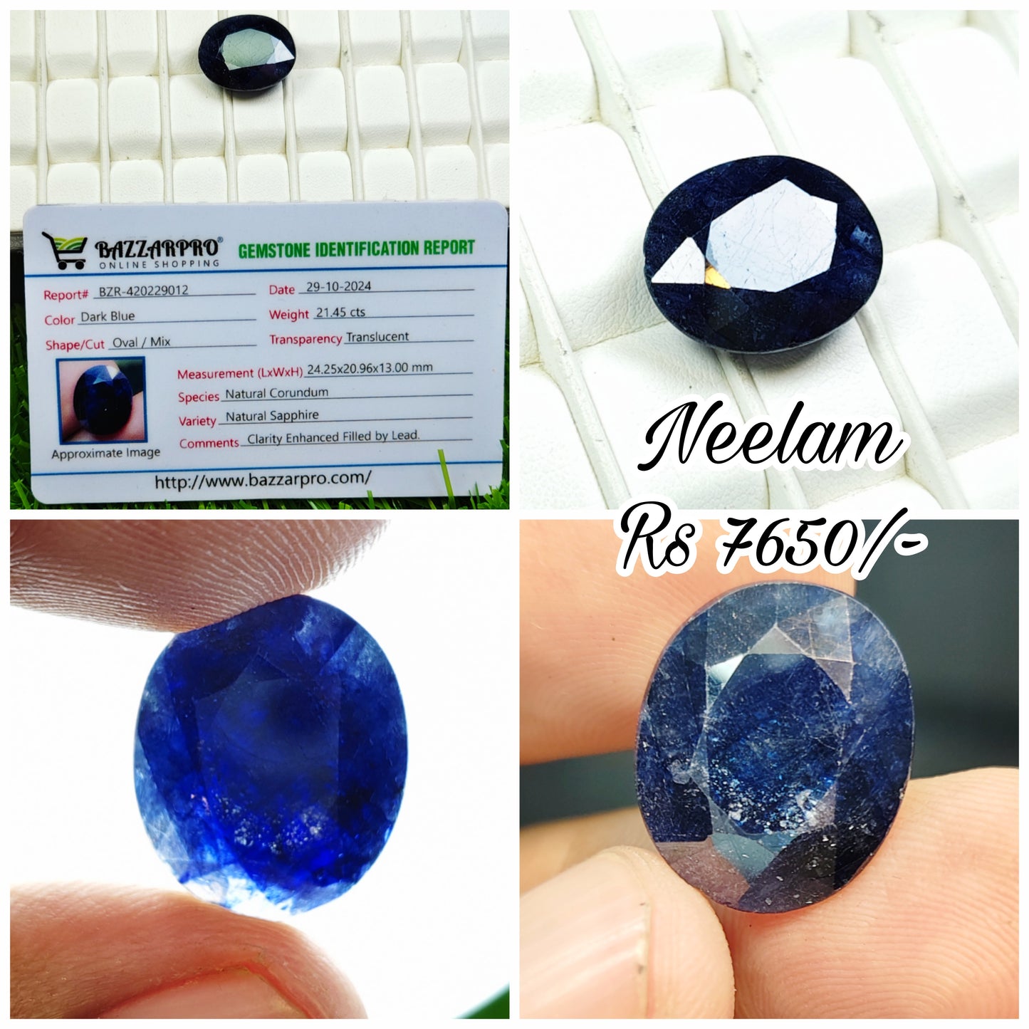 Blue Sapphire with Lab certificate