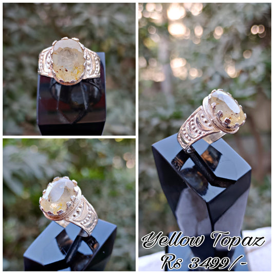 Yellow Topaz Ring