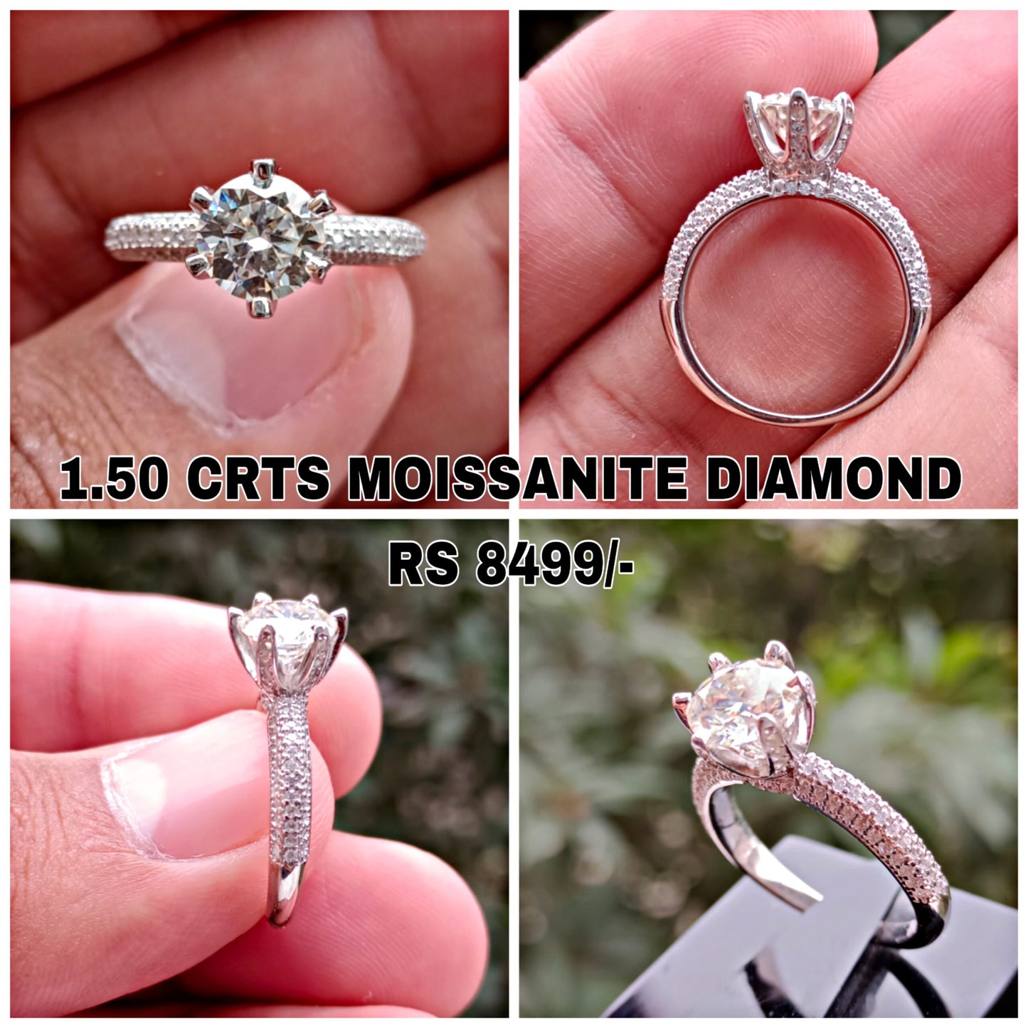 Moissanite Diamond Ring Ladies