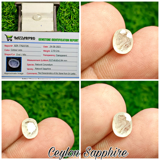 Ceylon Sapphire With Lab Certificate