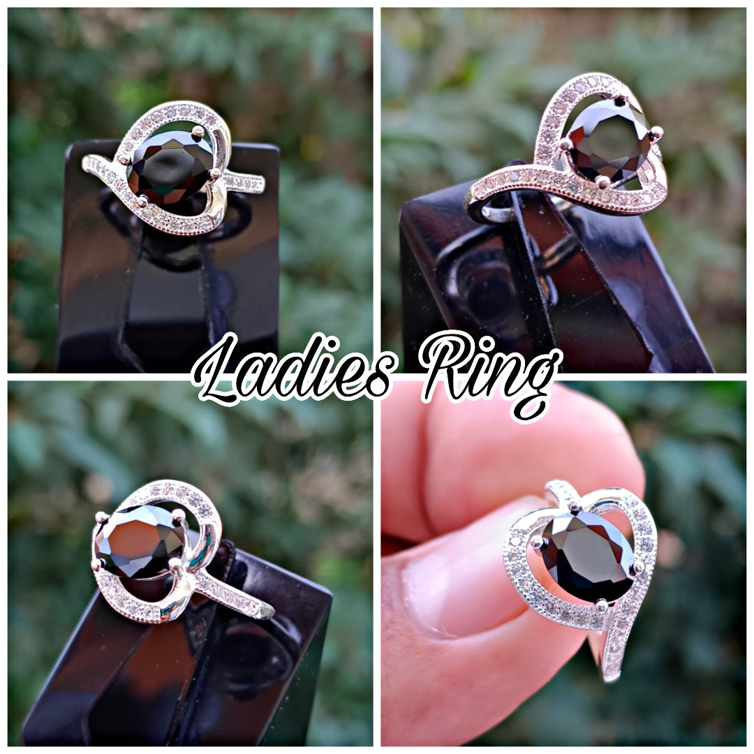 Black Zircon Ladies Ring