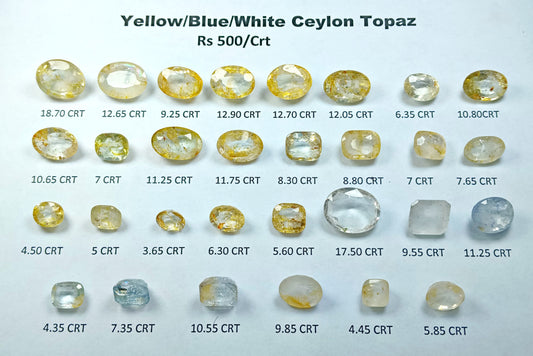 Yellow/Blue/White (Ceylon Topaz)