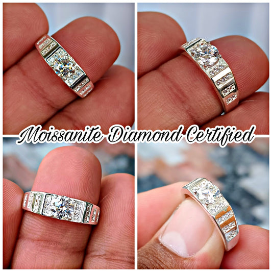 Moissanite diamond ring