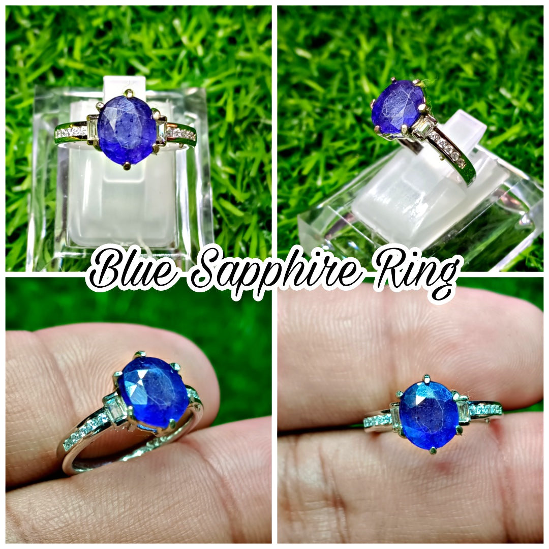 Blue Sapphire Ring For Ladies