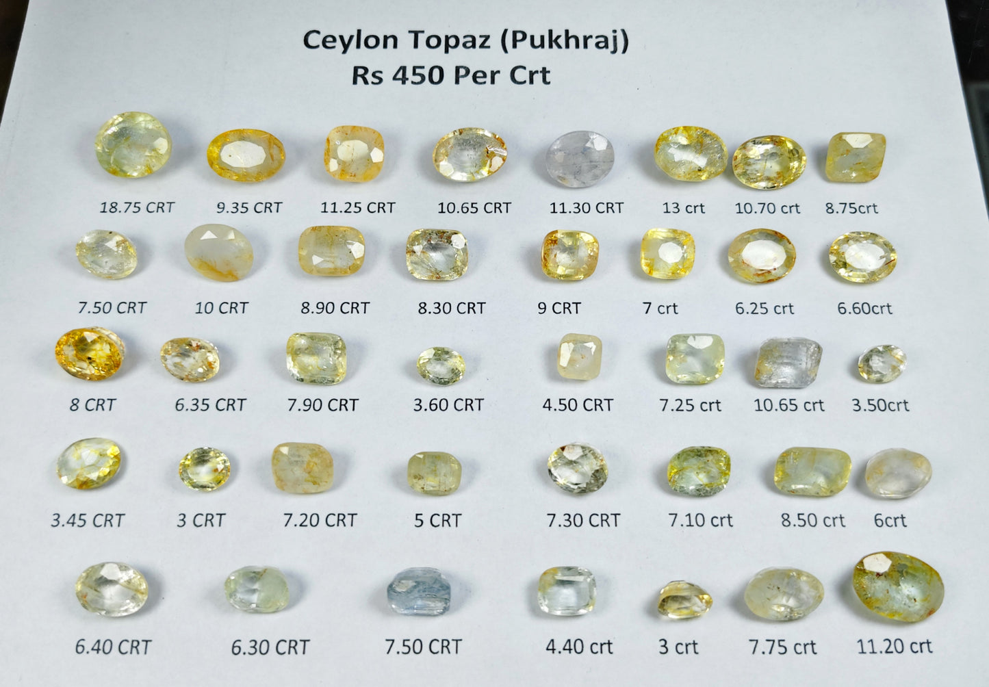 Ceylon Topaz (Pukhraj)