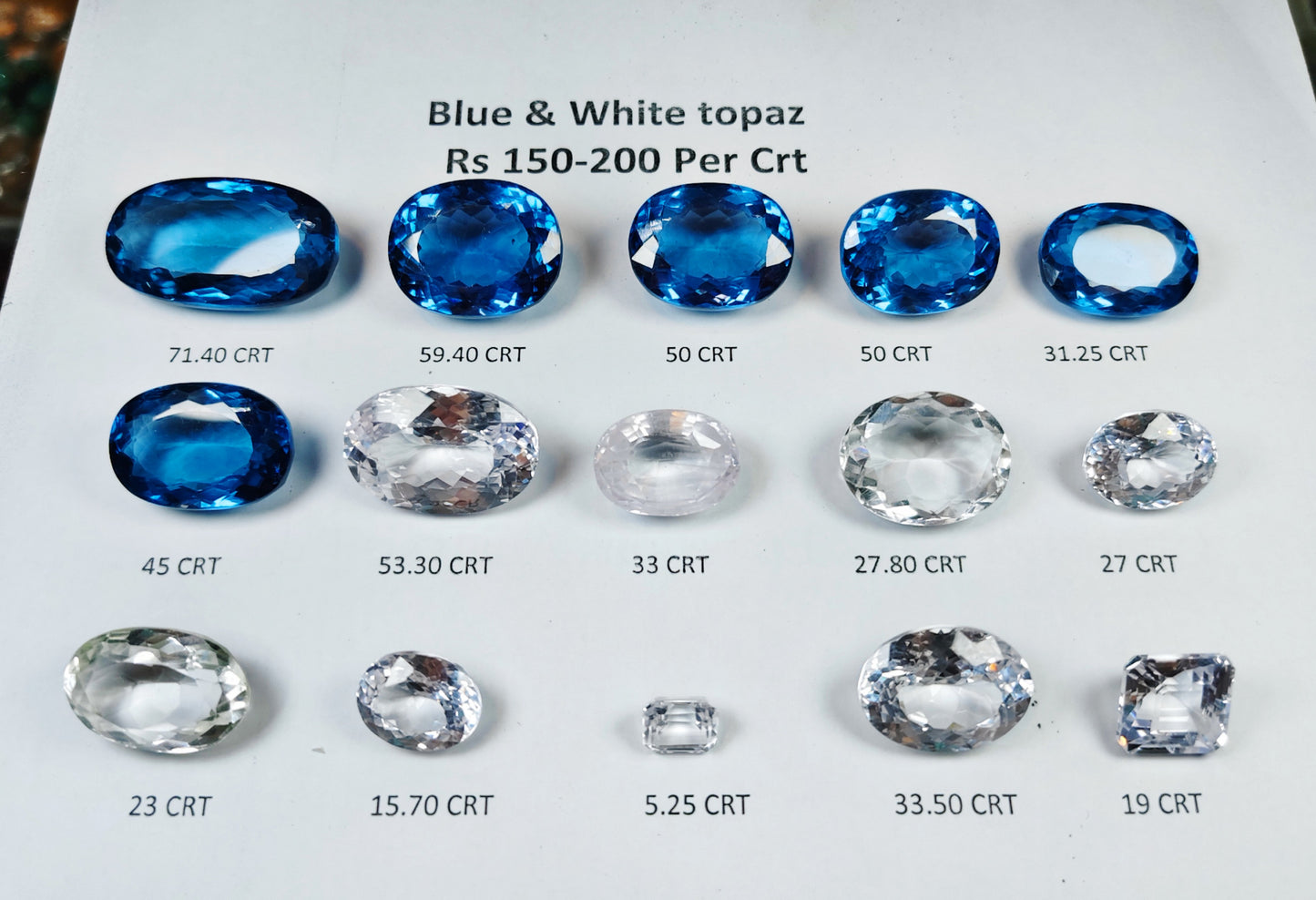 Blue And White Topaz