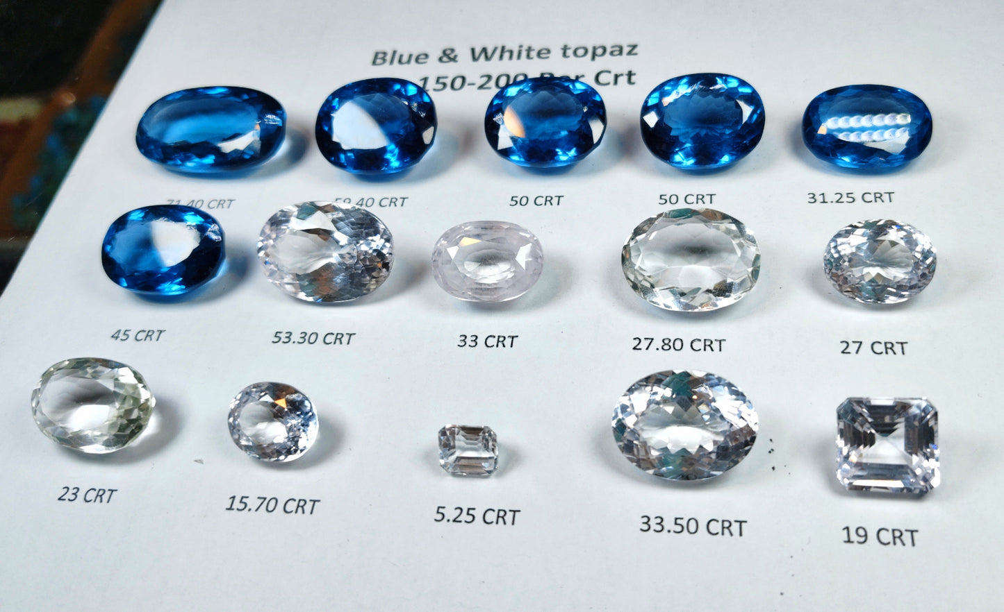 Blue And White Topaz