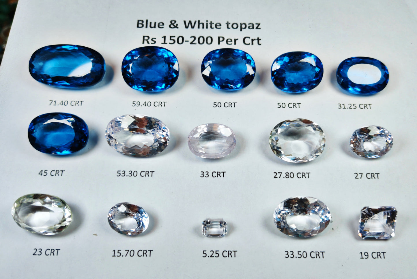 Blue And White Topaz