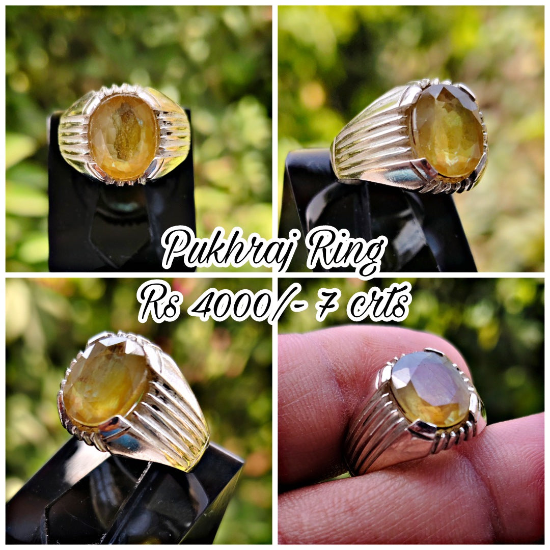 Original Pukhraj Ring for Mens