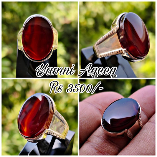 Original Yamni Aqeeq Ring for Mens