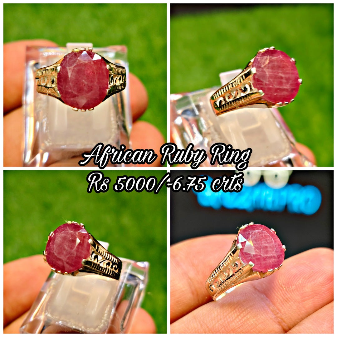 Natural African Ruby Ring