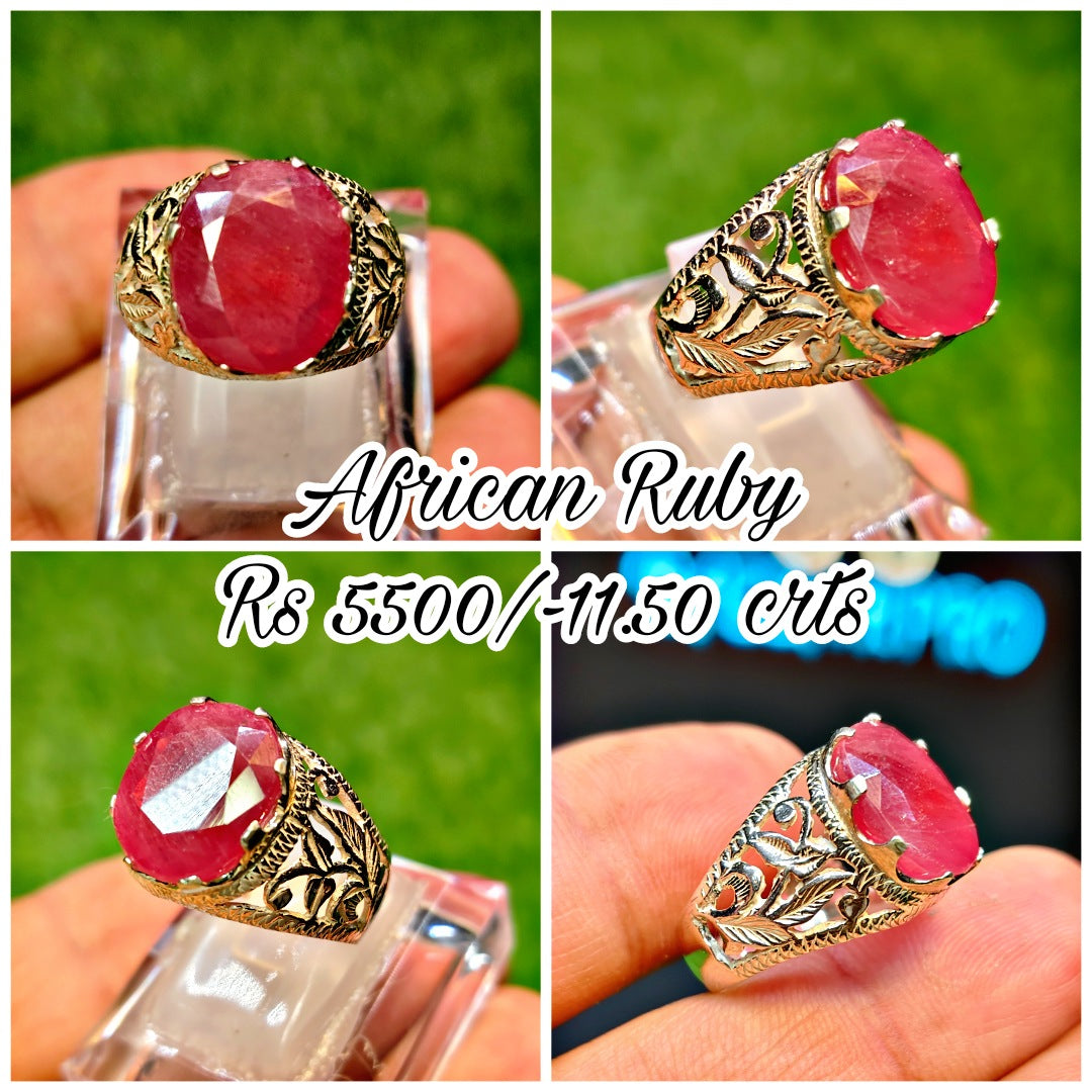 Natural African Ruby Ring