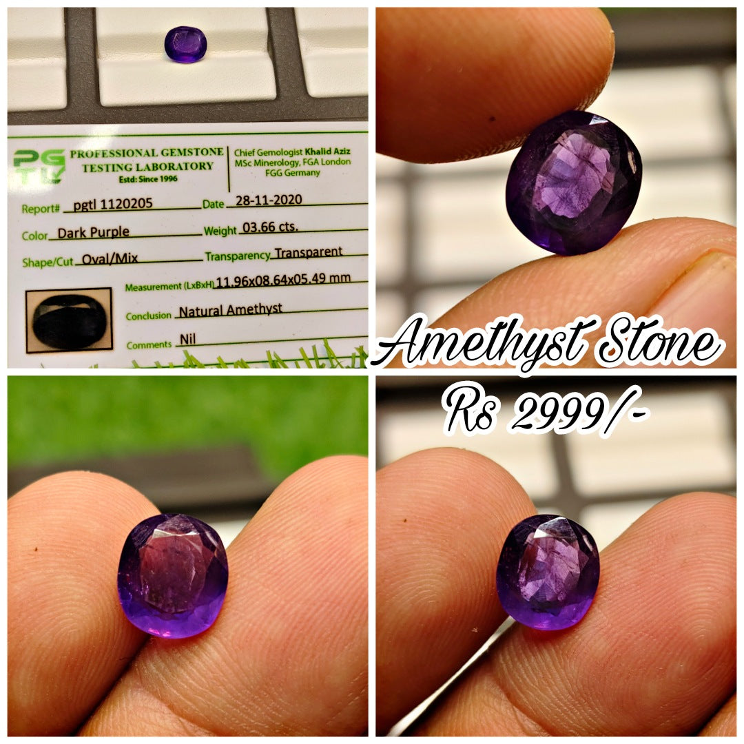 Natural Amethyst With Lab Certificate