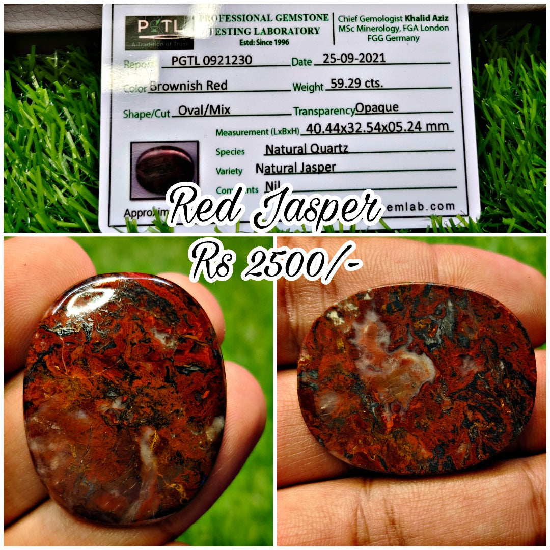 Natural Jasper With Lab Certificate