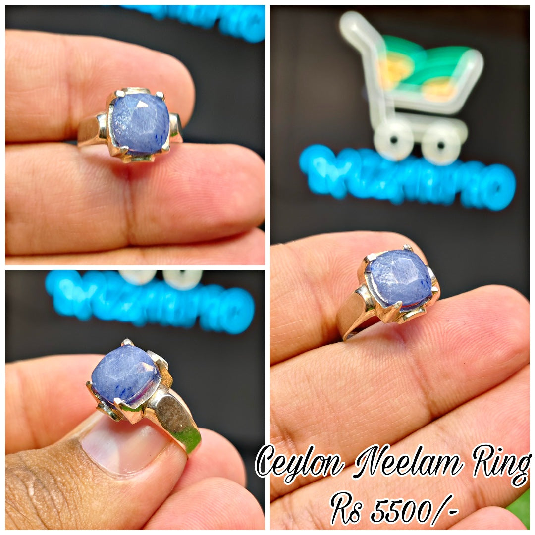 Natural Ceylon Neelam Ring