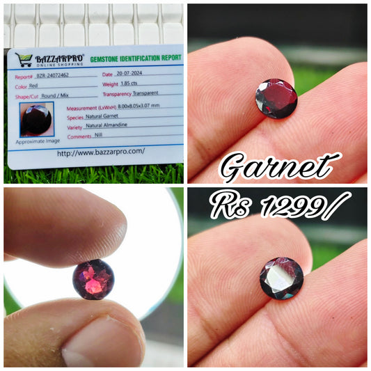 Natural Garnet With Lab Certificate