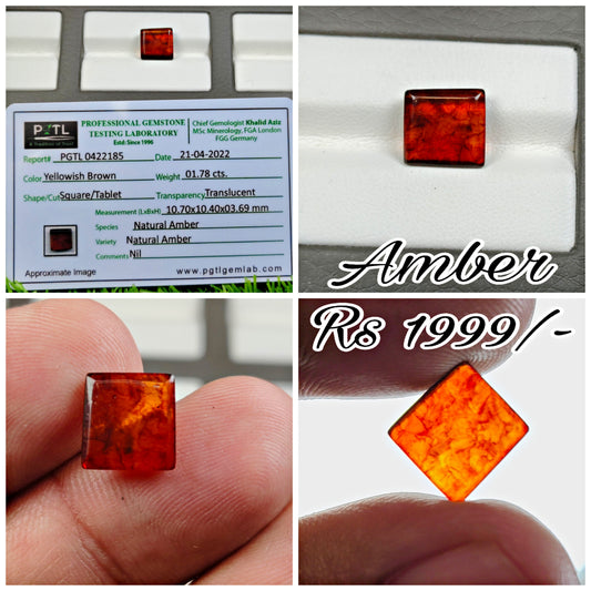 Natural Amber With Lab Certificate