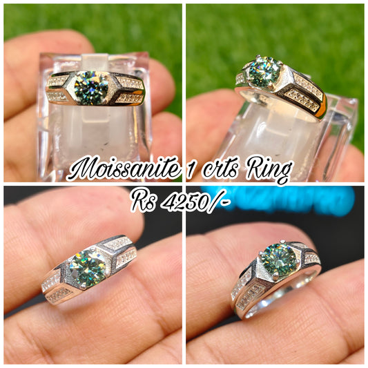 Natural Moissanite Diamond Ring