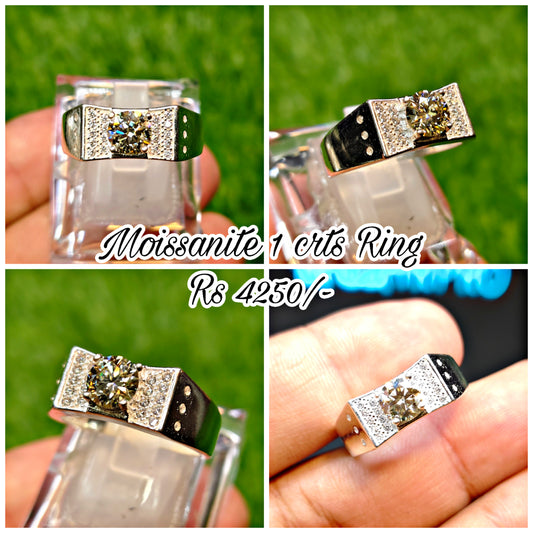 Natural Moissanite Diamond Ring