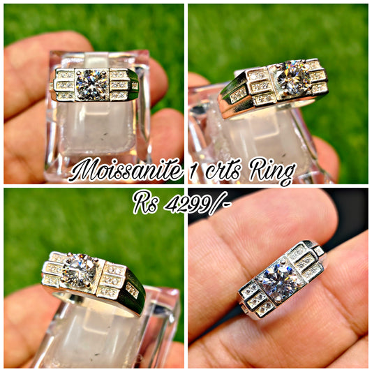 Natural Moissanite Diamond Ring