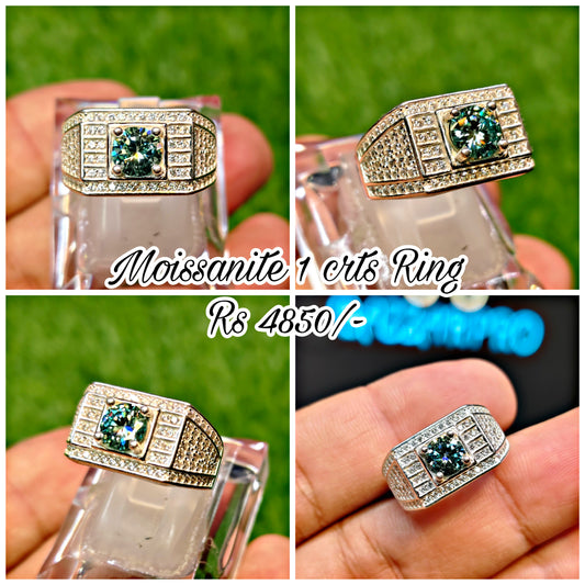 Natural Moissanite Diamond Ring