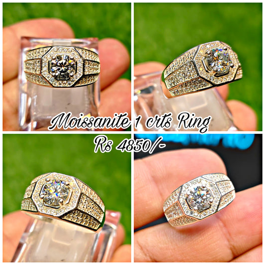 Natural Moissanite Diamond Ring