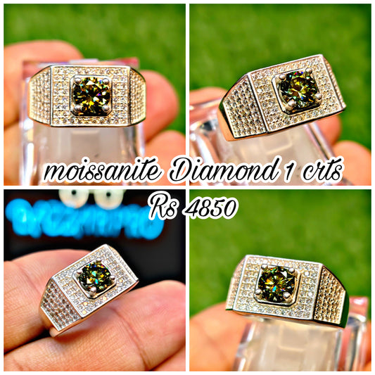 Natural Moissanite Diamond Ring