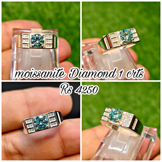 Natural Moissanite Diamond Ring