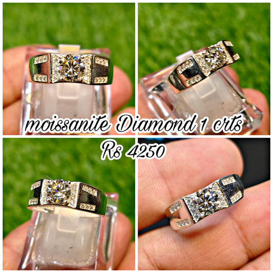 Natural Moissanite Diamond Ring