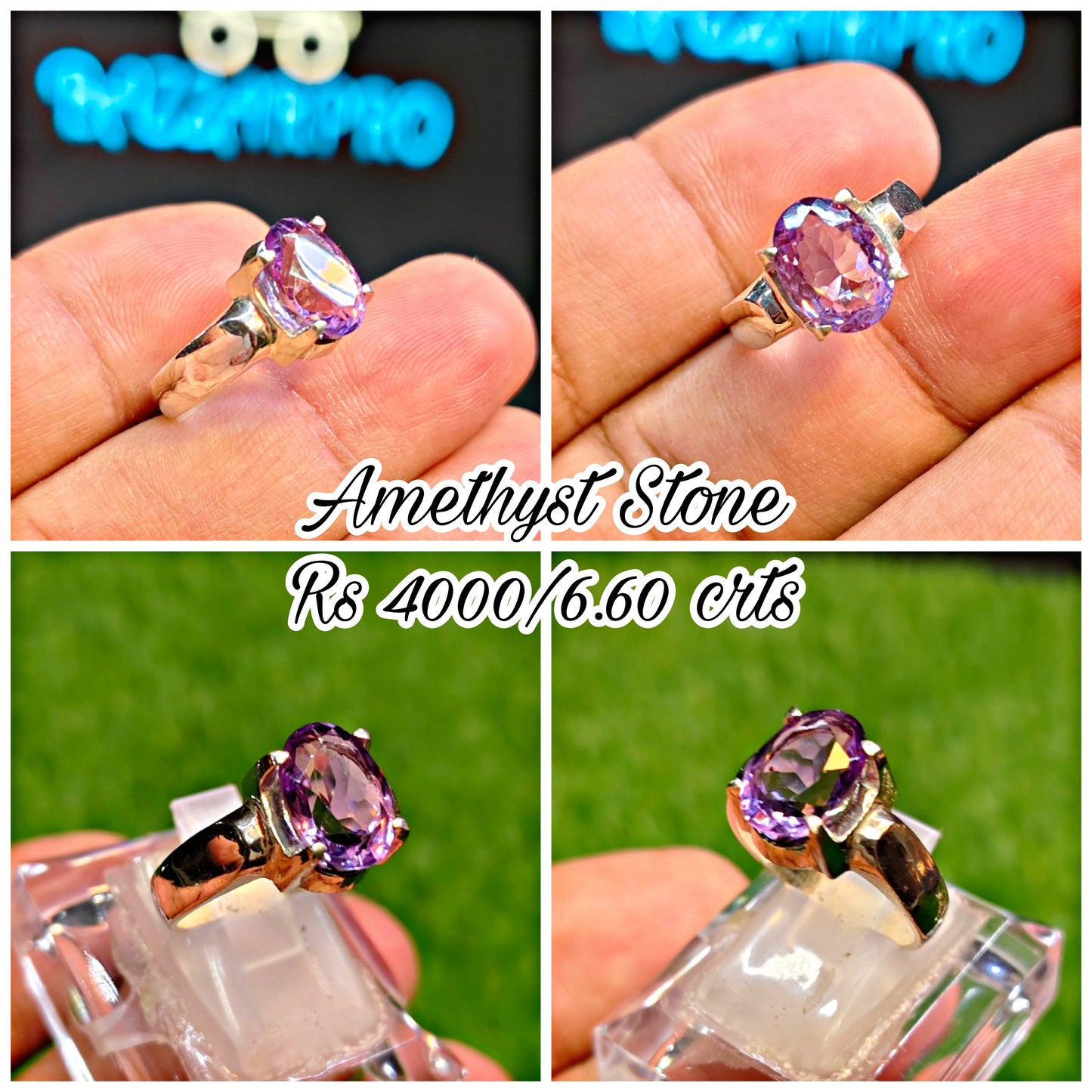 Natural Amethyst Ring For Men