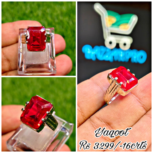 Natural Yaqoot Ring For Men