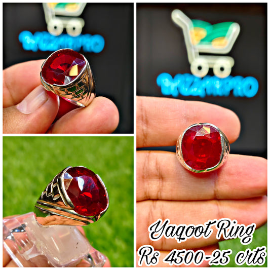 Natural Yaqoot Ring For Men