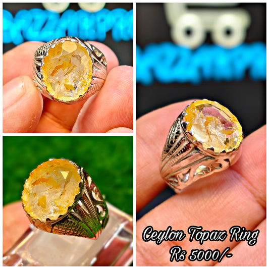 Natural Ceylon Topaz Ring