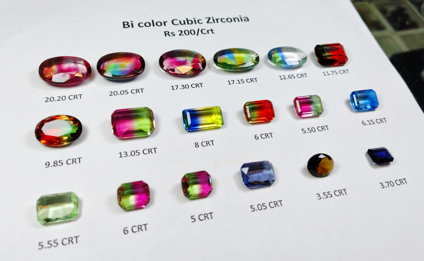 Bi Color Cubic Zirconia