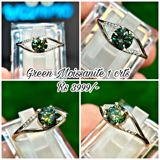 Natural  Moissanite Diamond Ring