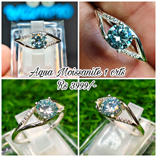 Natural Moissanite Diamond Ring