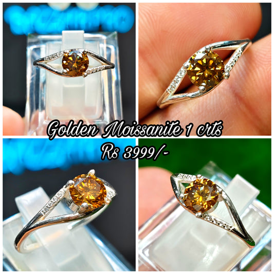 Natural Moissanite Diamond Ring