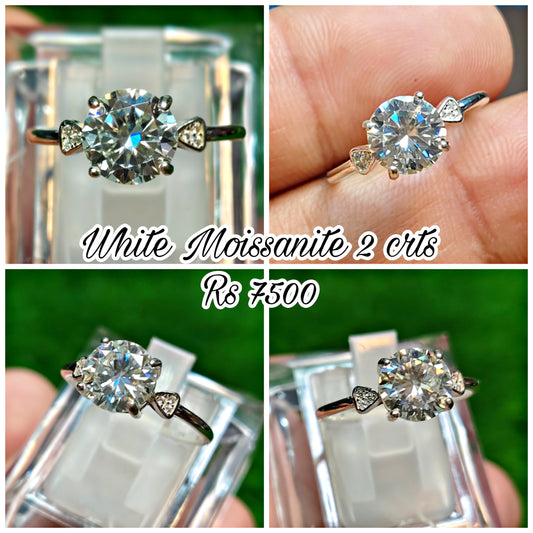 Natural Moissanite Diamond Ring