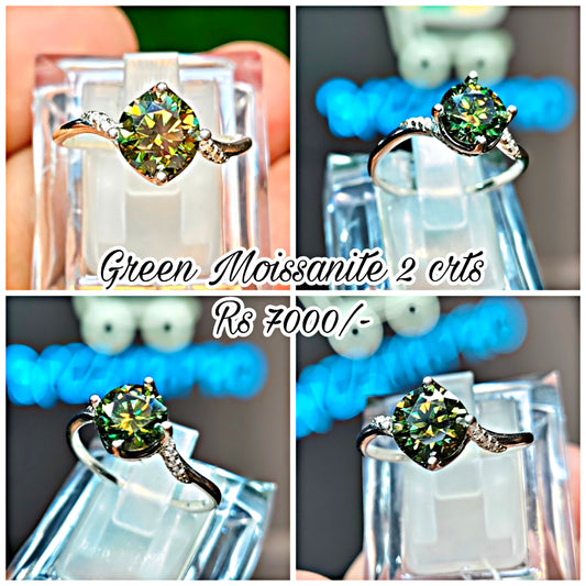 Natural Moissanite Diamond Ring