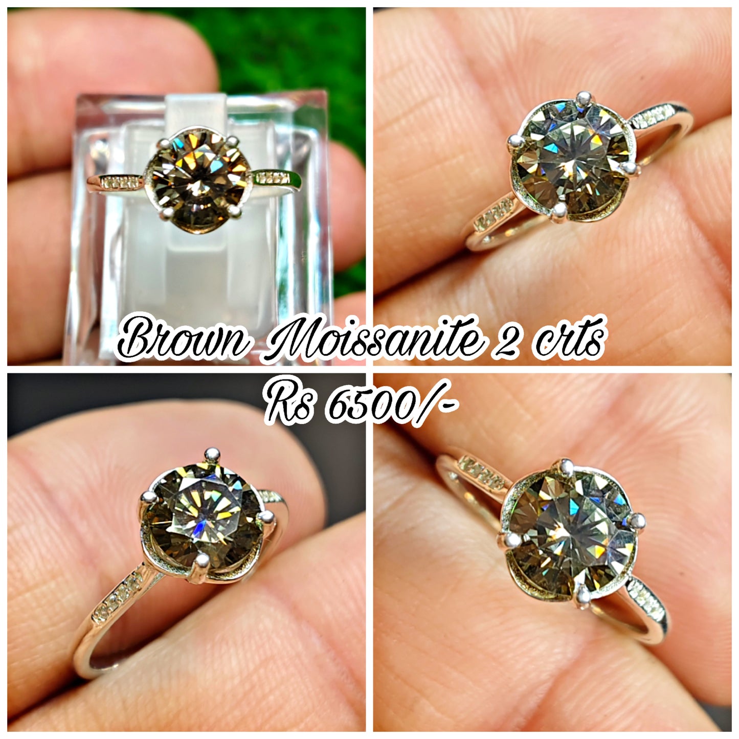 Natural Moissanite Diamond Ring