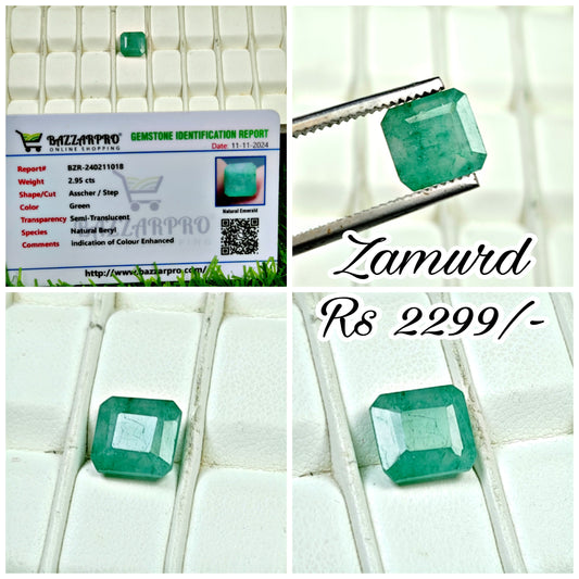 Zamurd Stone With Lab Certificate