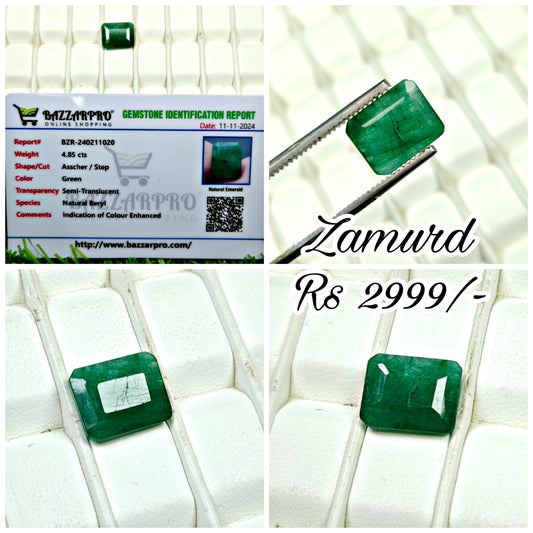 Zamurd Stone With Lab Certificate